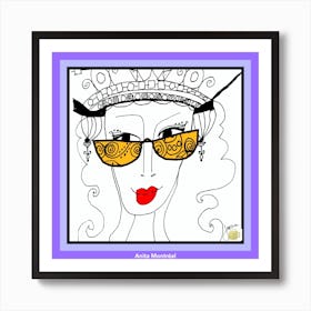 the color purple - Anita Montreal POP QUEEN by Jessica Stockwell Art Print