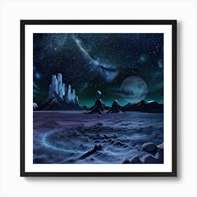 Space Landscape 12 Art Print