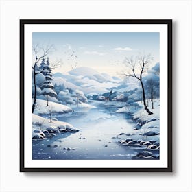 Winter Landscape 12 Art Print