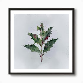 Holly Leaf Art Print