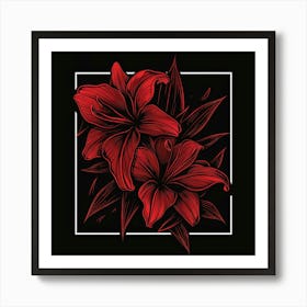 Red Lily Art Print