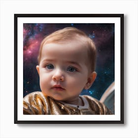 Galaxy Baby Portrait Art Print