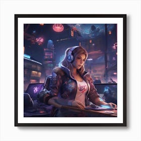 Gamer Girl 1 Art Print