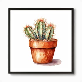 Watercolor Cactus 14 Art Print