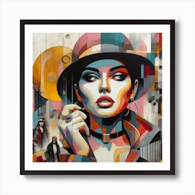 Lady In Hat Art Print