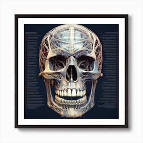 Anatomy Of The Human Skull Art Print