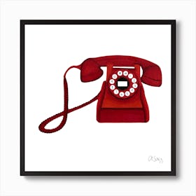 Red Telephone Art Print