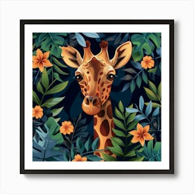 Jungle Giraffe (8) Art Print