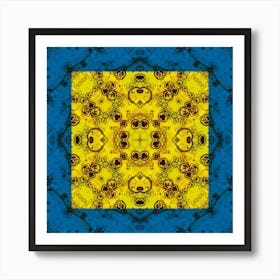 Ukraine Symbol Blue And Yellow Pattern 3 Art Print