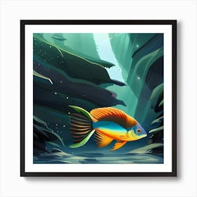 Fish In The Water Art Print