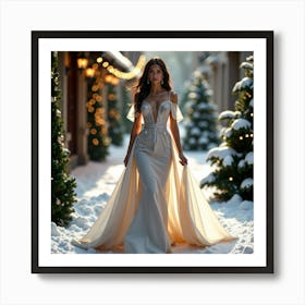 Woman In A Wedding Dress 1 Art Print