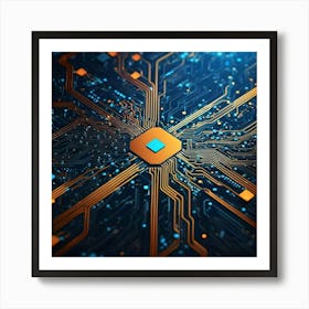 Circuit Board 53 Art Print