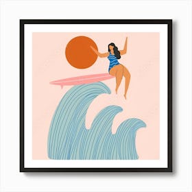 Surfer Girl 1 Art Print