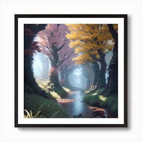 Autumn Forest 115 Art Print