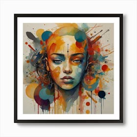 Woman'S Face Art Print