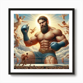 Boxing God Art Print