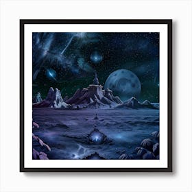 Space Landscape 6 Art Print