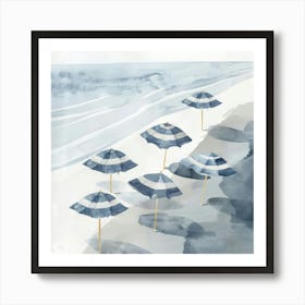 Beach Umbrellas 2 Art Print