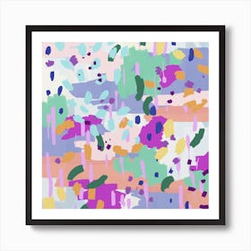 Oil Abstract I Square Art Print