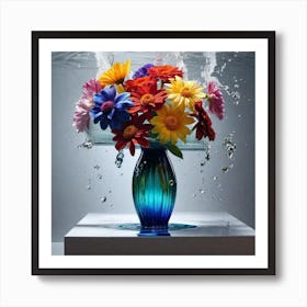 Flowers In Water 6 Art Print