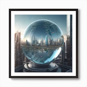 Futuristic Cityscape 88 Art Print