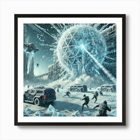 A Futuristic Sci Fi Depiction Of The Freezing Effe Art Print