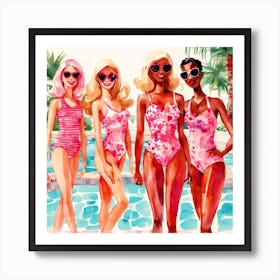 Barbie And Friends Art Print