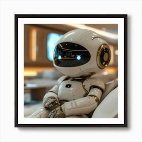 Robot Sitting On A Couch Art Print