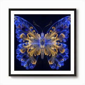 Blue Butterfly 7 Art Print