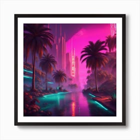 Neon City Art Print