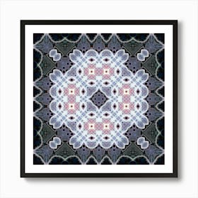 Modern Abstraction Pattern Purple And White Art Print