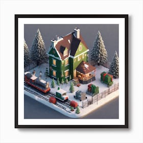 Christmas Village 4 Art Print