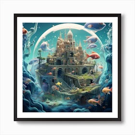 Underwater Castle Art Print