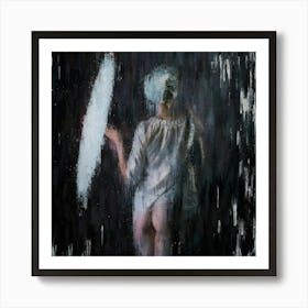 Frau Mit Schirm,Gem�lde,Erotic Art Print