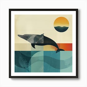 Dolphin In The Ocean 1 Art Print