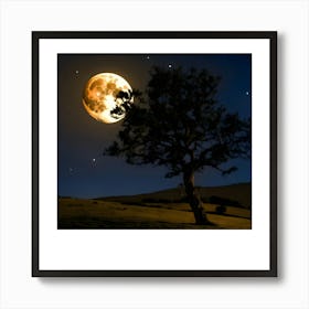 Full Moon In The Sky Art Print