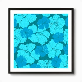 Hibiscus Pattern Art Print