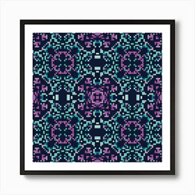 Decorative background made from small squares. 3 Art Print