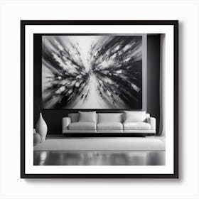 B&W Theme (Living Area) Art Print