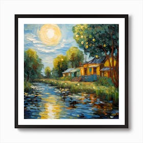 Brushstrokes of Eden on Water Art Print