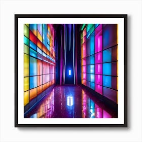 Colorful Hallway 1 Art Print