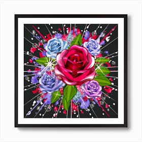 Gorgeous colorful spring flowers 13 Art Print