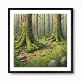 Mossy Forest Art Print