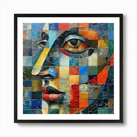 Mosaic Face Art Print