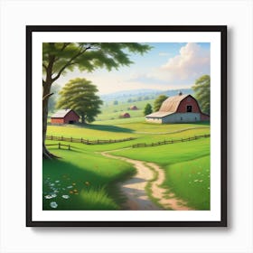 Farm Landscape 30 Art Print