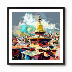 Nepal City Art Print