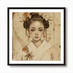 Creative Geisha Artwork 5 Art Print