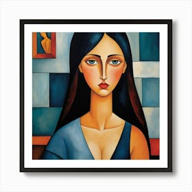 Contemporary Artwork Inspired By Amadeo Modigliani Art print 1 Art Print