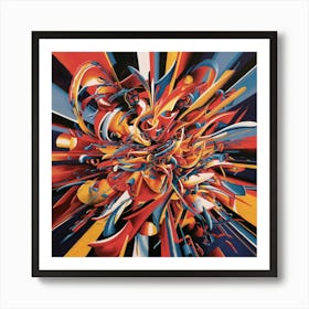 Abstract Explosion Kinetic And Abstract Art Print Art Print