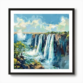 A Victoria Falls On The Zambia Zimbabwe Border E 1720100663 4 Art Print